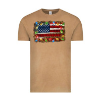 Vintage Camel christmas american flag background Vintage Tee - Jasminsmagicworld