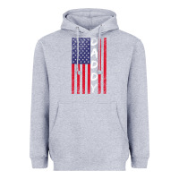 Heather Grey Daddy American Flag Heavyweight Hoodie - Bettercallsaul