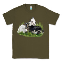 Army Green two baby nigerian dwarf goat Classic Tee - LillyAllenDesigns