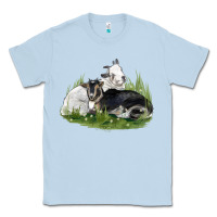 Dusty Blue two baby nigerian dwarf goat Classic Tee - LillyAllenDesigns