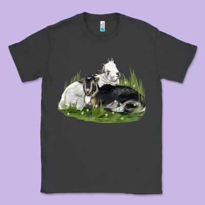 Two Baby Nigerian Dwarf Goat Classic Tee Designed By Lillyallendesigns