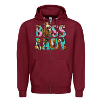 Burgundy Boss Lady Zipper Hoodie - BundleAndBundleShop