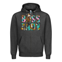 Charcoal Heather Boss Lady Zipper Hoodie - BundleAndBundleShop