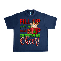Navy fill up your cup with christmas cheer Urban Heavy Tee - Jasminsmagicworld