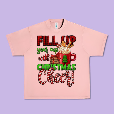 Fill Up Your Cup With Christmas Cheer Urban Heavy Tee Designed By Jasminsmagicworld