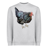 Heather Grey jersey giant chicken Heavyweight Sweatshirt - LillyAllenDesigns