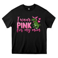 Black I Wear Pink For My Mom Heavy Core Tee - texasbilliewilder