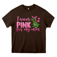 Chocolate Brown I Wear Pink For My Mom Heavy Core Tee - texasbilliewilder