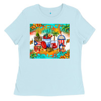 Baby Blue puerto rico coffee cups Ladies Tee - Zillion Design Studio