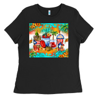 Black puerto rico coffee cups Ladies Tee - Zillion Design Studio