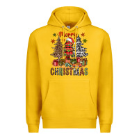 Lemon Merry Christmas with western trees Premium Hoodie - NancyCooperArtShop