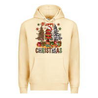 Pina Colada Merry Christmas with western trees Premium Hoodie - NancyCooperArtShop