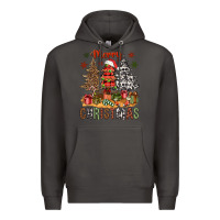 Smoke Merry Christmas with western trees Premium Hoodie - NancyCooperArtShop
