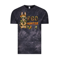 Cloud Black easter egg hunter rabbit bunny Vintage Tee - BarkalooDesign