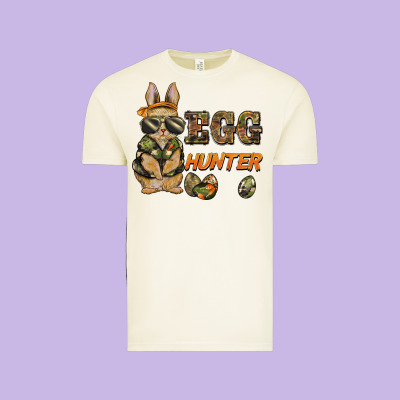 Easter Egg Hunter Rabbit Bunny Vintage Tee Designed By Barkaloodesign
