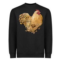 Black cochin rooster Heavyweight Sweatshirt - LillyAllenDesigns