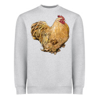 Heather Grey cochin rooster Heavyweight Sweatshirt - LillyAllenDesigns