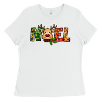 White reindeer noel christmas Ladies Tee - RanaPortraitStore