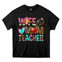 Black wife mom teacher Heavy Core Tee - Zillion Design Studio
