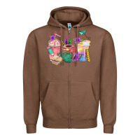 School Girl Coffee Cup Bbs Zipper Hoodie | Teevron