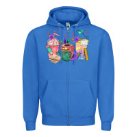 True Royal School Girl Coffee Cup Bbs Zipper Hoodie - BundleAndBundleShop