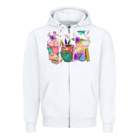 White School Girl Coffee Cup Bbs Zipper Hoodie - BundleAndBundleShop