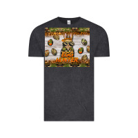 Vintage Black easter egg hunter  rabbit Vintage Tee - BarkalooDesign