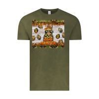 Vintage Olive easter egg hunter  rabbit Vintage Tee - BarkalooDesign