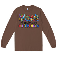 Chestnut 100 days of embracing differences Long Sleeve Tee - MaliasSmallBusiness