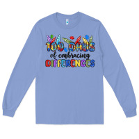 Colony Blue 100 days of embracing differences Long Sleeve Tee - MaliasSmallBusiness