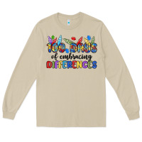 Mushroom 100 days of embracing differences Long Sleeve Tee - MaliasSmallBusiness