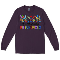 Plum 100 days of embracing differences Long Sleeve Tee - MaliasSmallBusiness