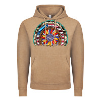 Vintage Coffee sunflower american flag leopard gemstone cowhide rainbow Vintage Hoodie - Artiststas