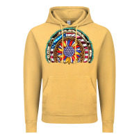 Vintage Mustard sunflower american flag leopard gemstone cowhide rainbow Vintage Hoodie - Artiststas