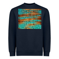 Navy turquoise  leather and wooden pattern tumbler Heavyweight Sweatshirt - Jasminsmagicworld