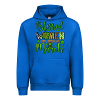 Cobalt St. Patrick's Blessed women are born in March Urban Hoodie - OliviaCreatesArt