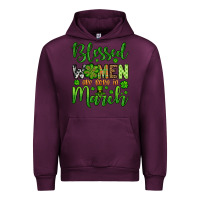 Mauve Wine St. Patrick's Blessed women are born in March Urban Hoodie - OliviaCreatesArt