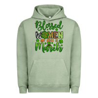 Pigment Oil Green St. Patrick's Blessed women are born in March Urban Hoodie - OliviaCreatesArt