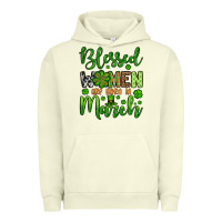 Pigment Pistachio St. Patrick's Blessed women are born in March Urban Hoodie - OliviaCreatesArt