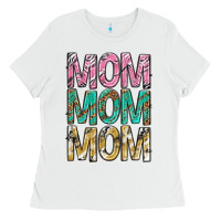 White mom mom mom mothers day Ladies Tee - texasbilliewilder
