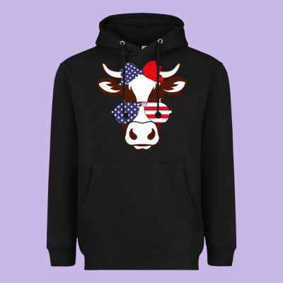 Cow 4th Of July Independence Day Heavyweight Hoodie Designed By Bettercallsaul