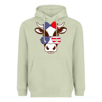 Matcha Cow 4Th Of July Independence Day Heavyweight Hoodie - Bettercallsaul
