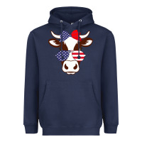 Navy Cow 4Th Of July Independence Day Heavyweight Hoodie - Bettercallsaul