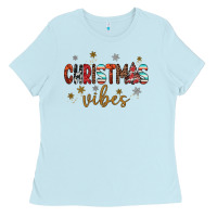 Baby Blue christmas vibes Ladies Tee - JahusDesignShop