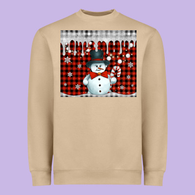 Christmas Snowman Tumbler Heavyweight Sweatshirt Designed By Jasminsmagicworld