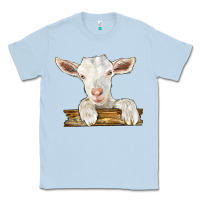 Dusty Blue baby cashmere goat Classic Tee - LillyAllenDesigns