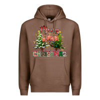 Chestnut Merry Christmas flamingo Premium Hoodie - texasbilliewilder