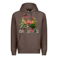 Coffee Merry Christmas flamingo Premium Hoodie - texasbilliewilder