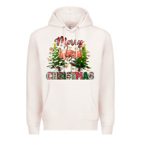 Pale Pink Merry Christmas flamingo Premium Hoodie - texasbilliewilder