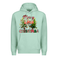 Seafoam Merry Christmas flamingo Premium Hoodie - texasbilliewilder